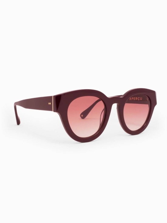 Apercu Accessories - Apercu Le Rond Bordeaux Gradient Sunglasses for Women
